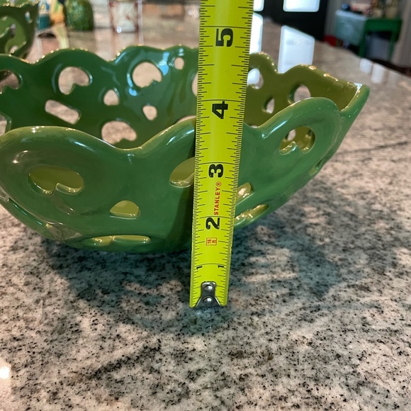 Tabletops Gallery | Moss Green | Two Ceramic Nesting Serving Bowls (w/ Cut Outs) - Picture 11 of 11